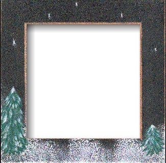 Hand Painted Wooden Frame - Winter Night